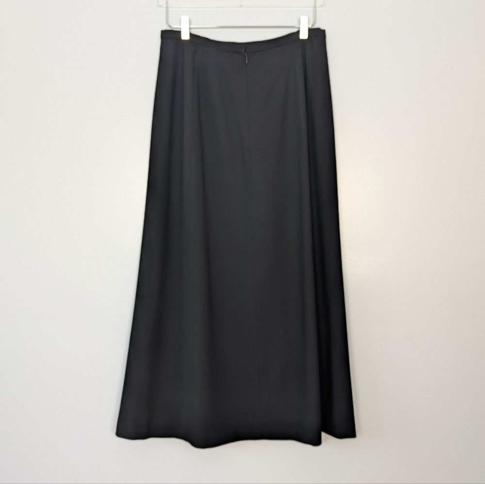 Talbots Vintage Black Wool Midi Shirt Women's 12 - Picture 5 of 8